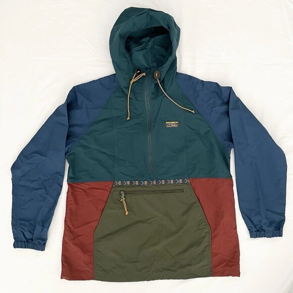 L.L. Bean Women’s Mountain Classic Anorak Jacket Large Blue Hiking Outdoors - Picture 2 of 10